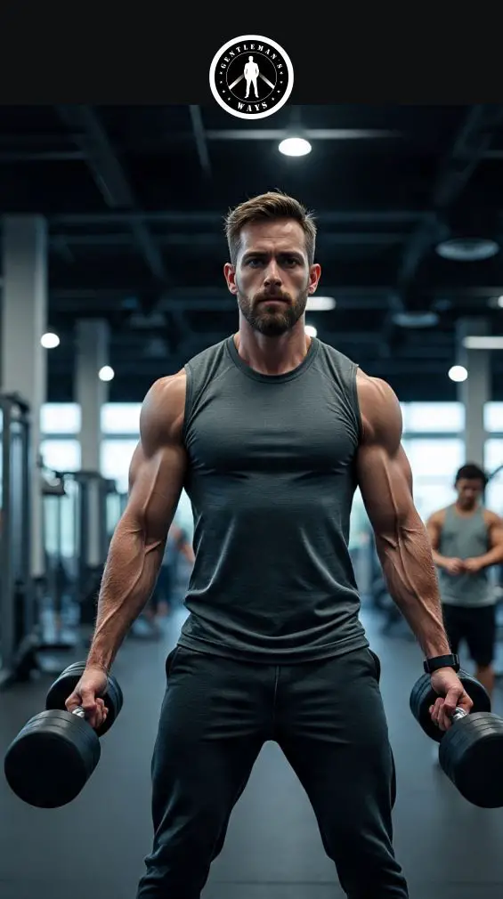 A man doing strength exercise