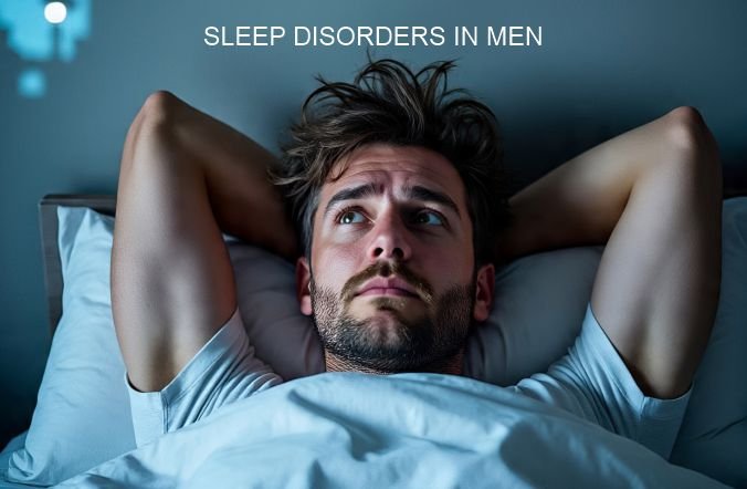 A man battling with sleep disorders in men