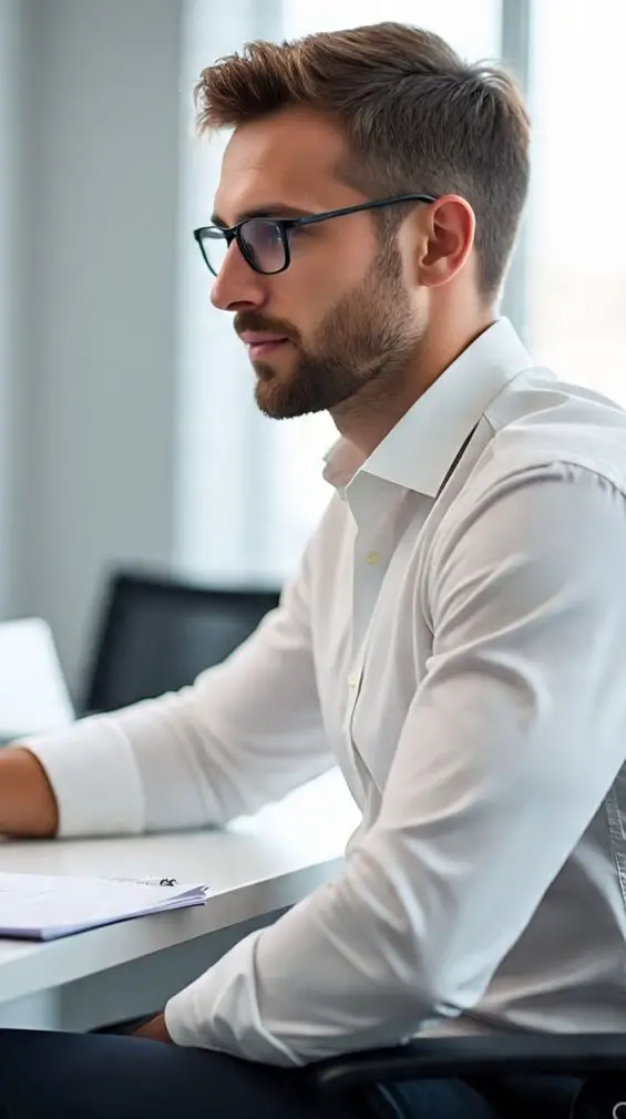 A man who have enough sleep active at work