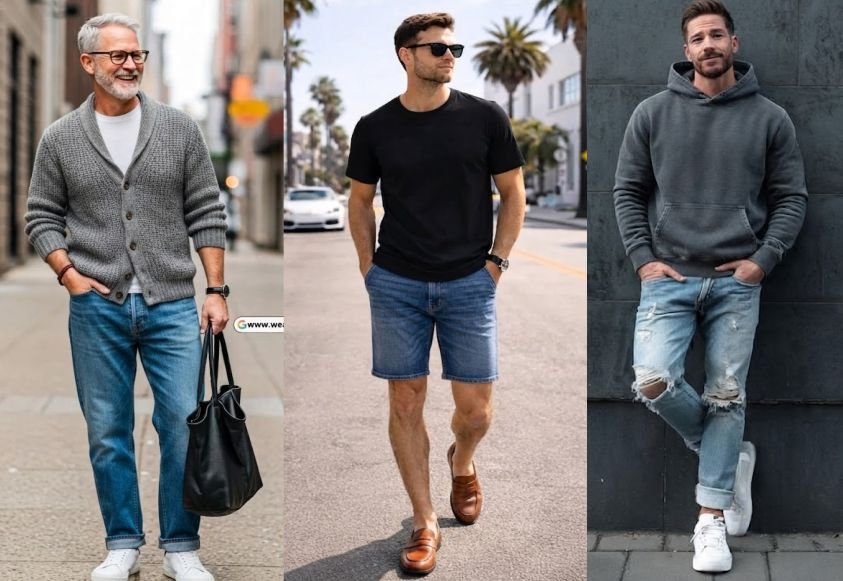 Men in Casual Denim Outfits