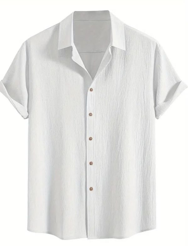 Cuban collar shirt for men