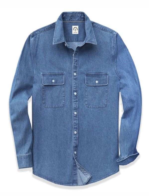 Men's blue denim shirt