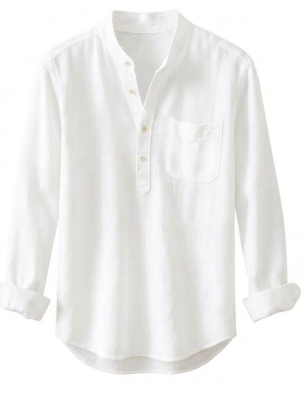 A men's linen shirt white