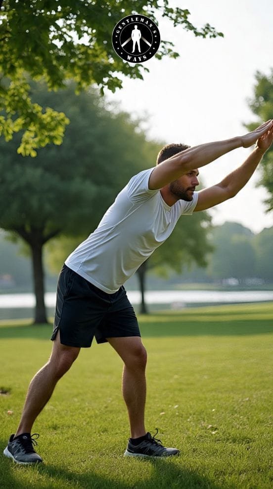 A man doing morning exercise for testosterone