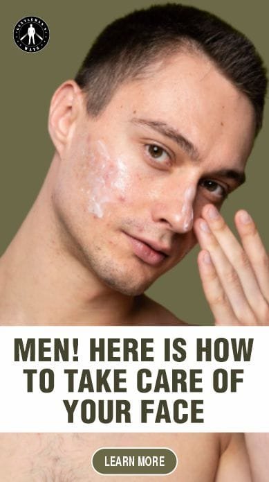 A man caring for his face