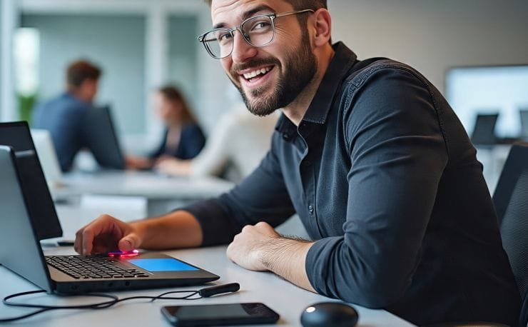 A man that received a gadget gift
