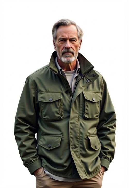 A worker man in a field jacket