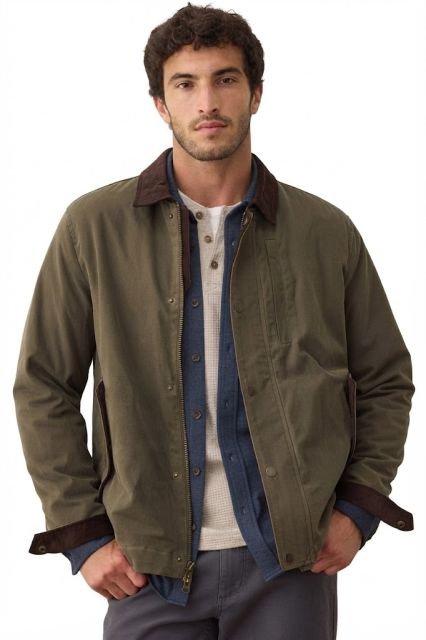 A man wearing Waxed Cotton Jacket