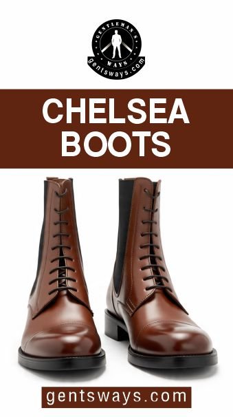 A brown men's Chelsea boots