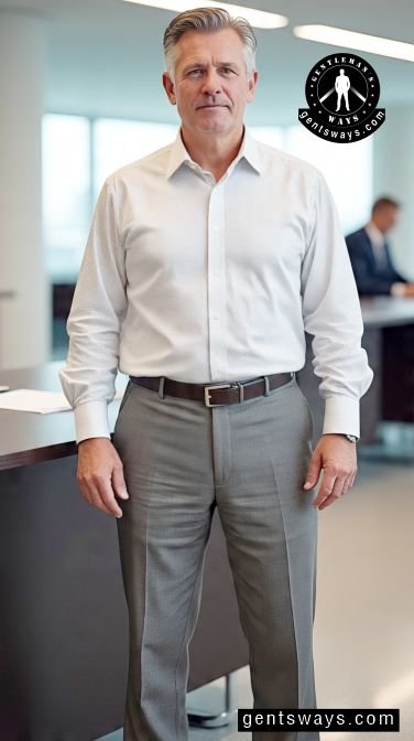 No-Blazer Polished Office Look for 50s men