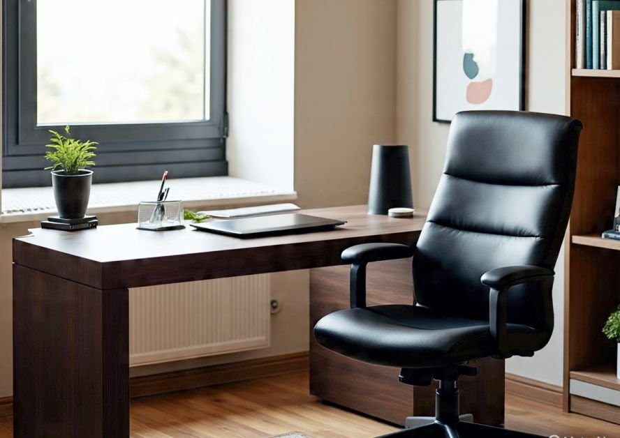 A well set up men's home office