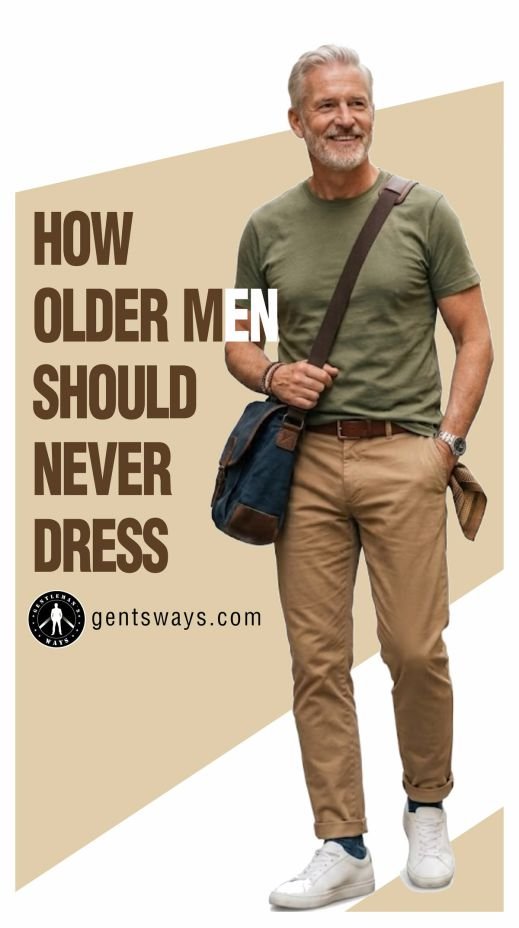 An older man of 60s dressing like a teenager