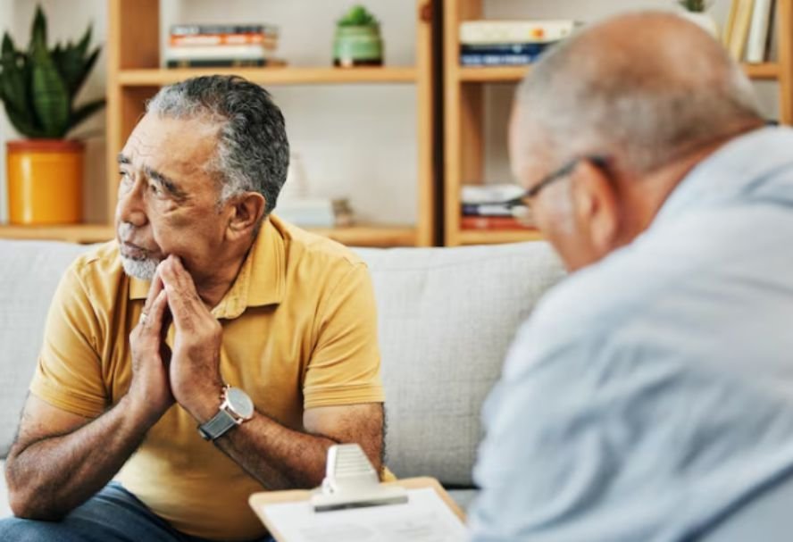 An older man trying to heal after a divorce