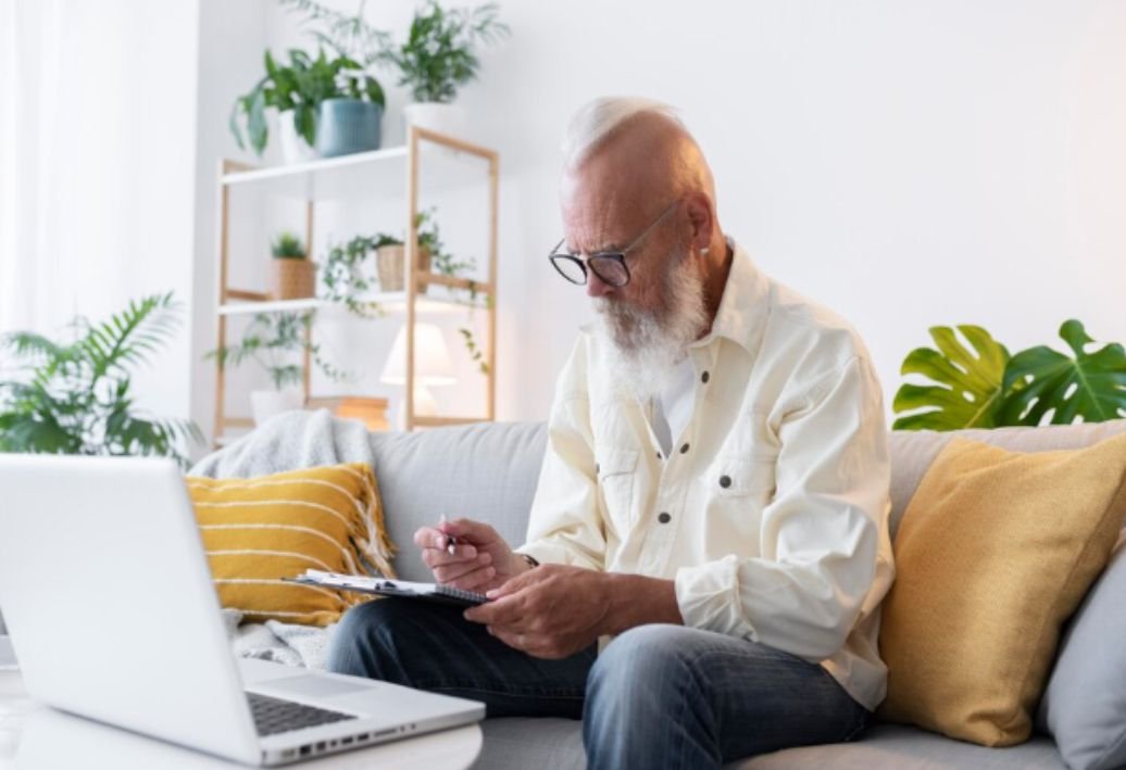 A retired man doing his side hustle