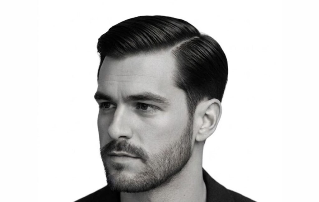 The classic side part hairstyle