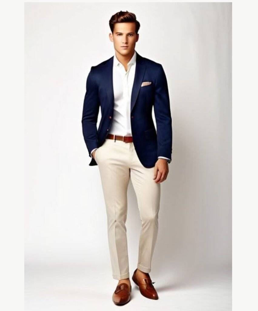 Men's navy blazers styling 