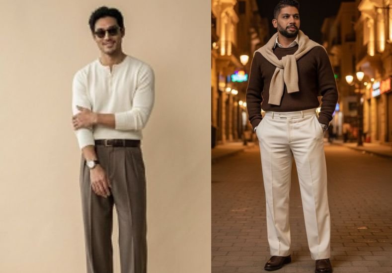 Men in old money trousers and pants