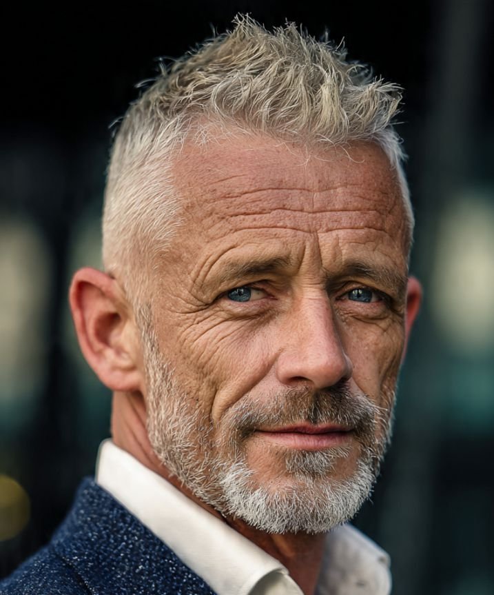 Older man with a beautiful haircut