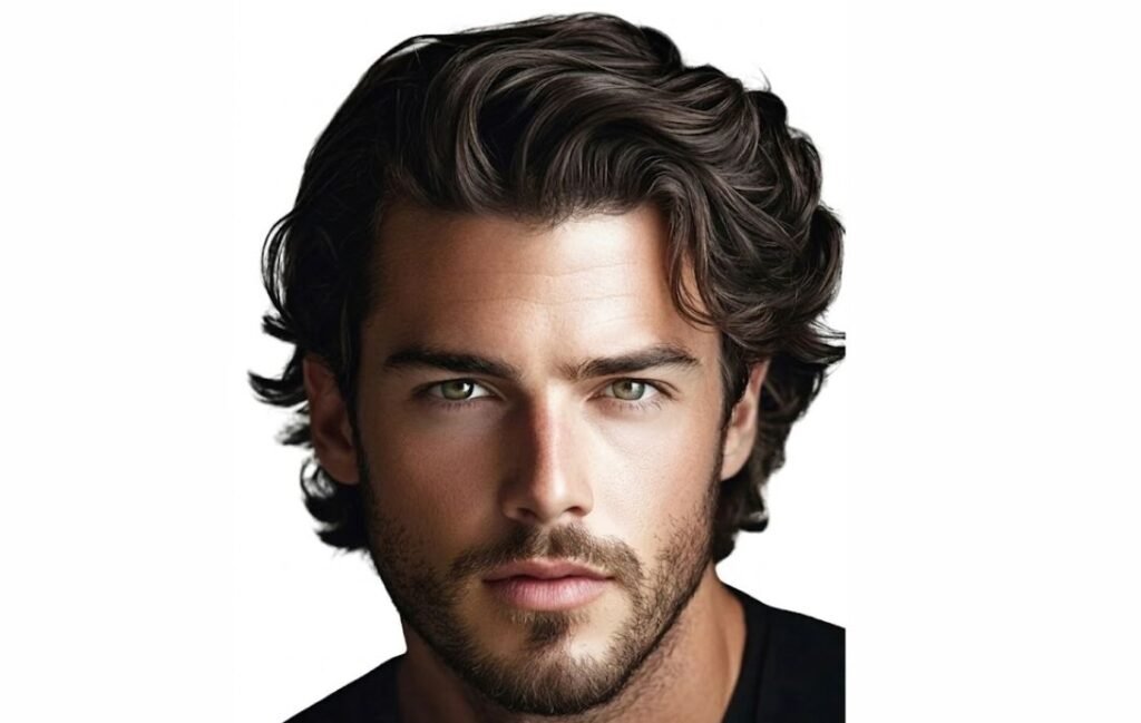 A man with a tousled and messy hair