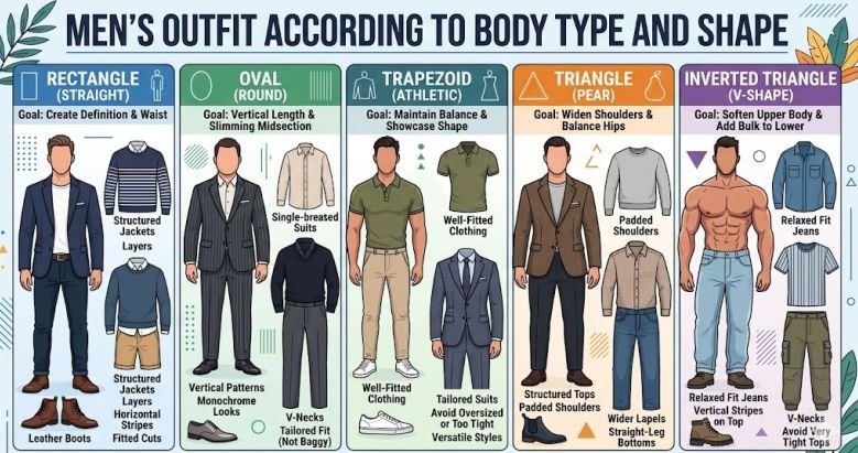 Men's Outfits According to Body Shape