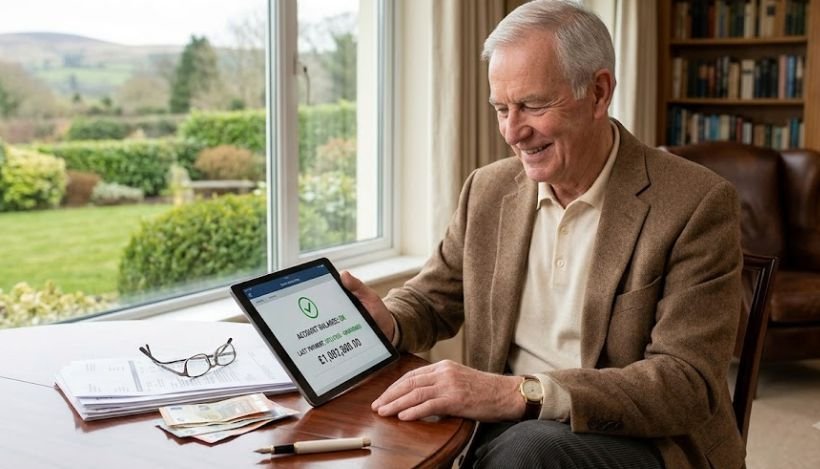 An older man with financial stability