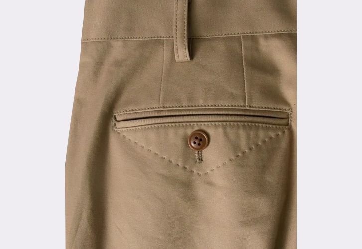 A well-hemmed and tailored chinos