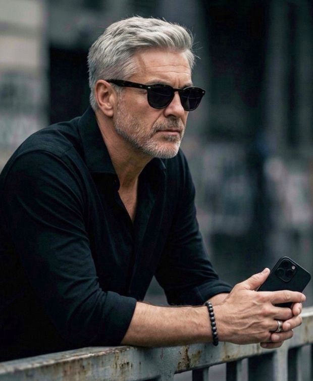 A man in black shirt depicting how men can style the black shirt