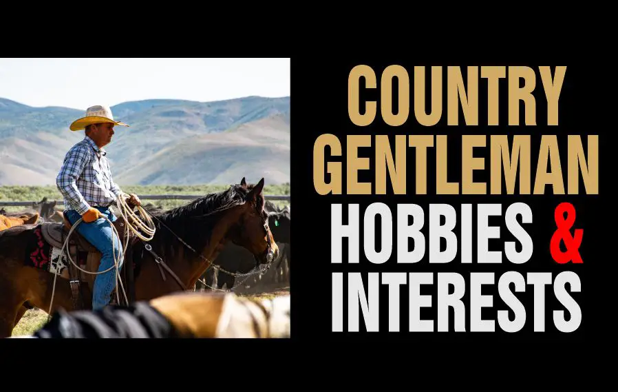 A country gentleman riding a horse in his cottage