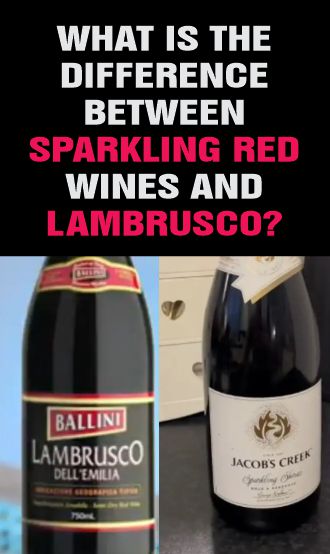 Difference between sparkling red and Lambrusco