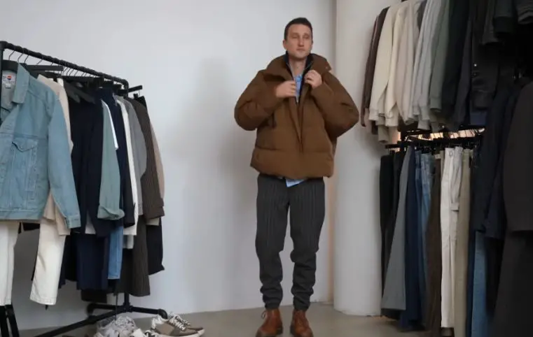 A man in Fall outfits for men ready for the fall season