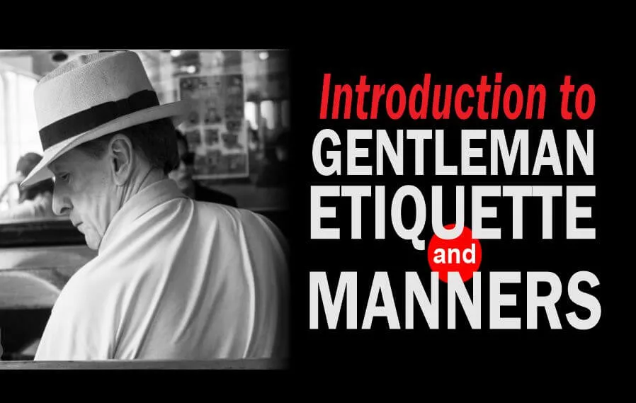 A man showing off his gentleman etiquette and manners
