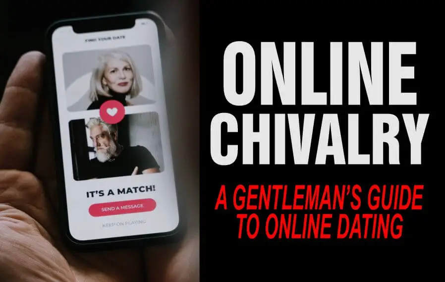 Online chivalry displayed as a man sees his match on virtual dating platform