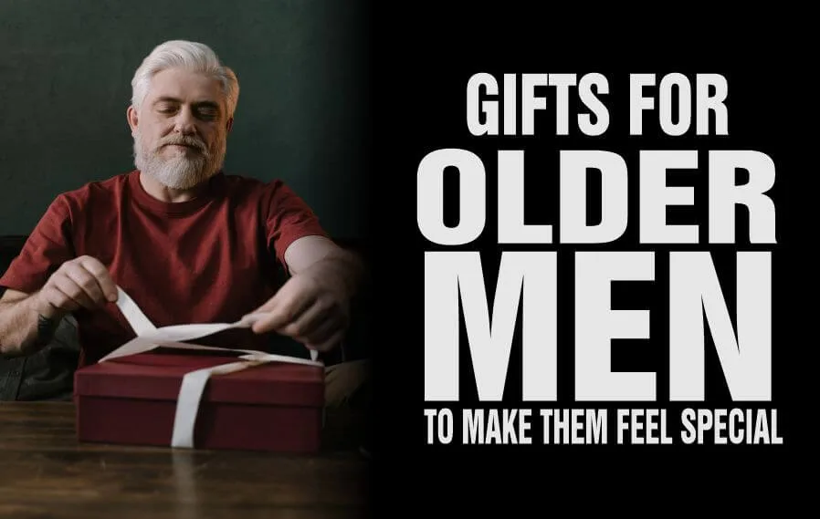 Gifts for older men in display