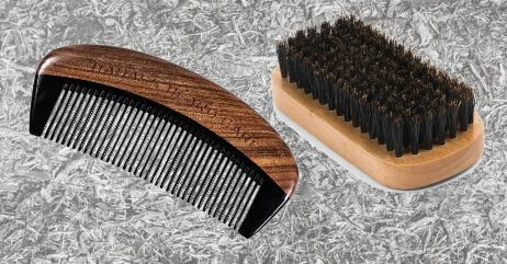 Beard comb and brush for men