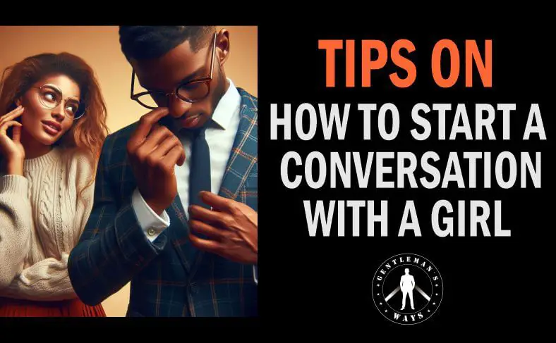A man looking for clue on how to start a conversation with a girl