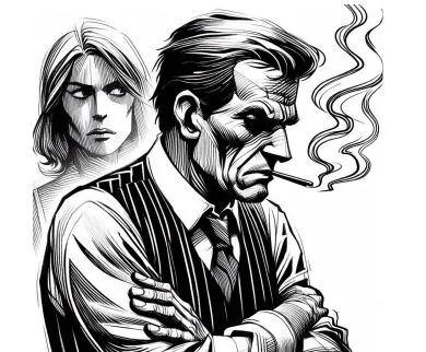 A man smoking - expressing harmful male behaviour