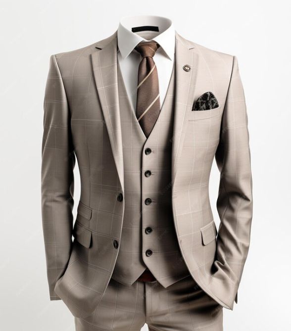 3-piece men's suit with tie