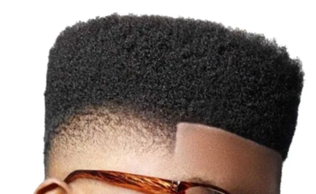 Box fade haircut with flat top
