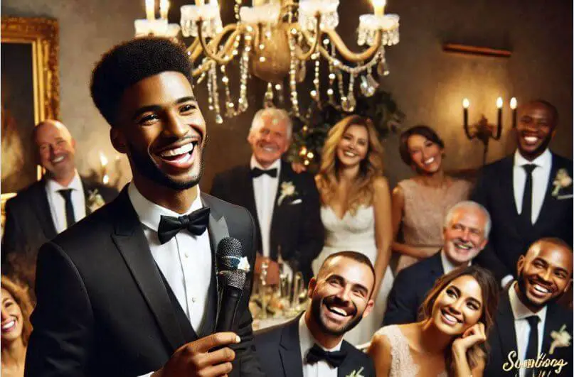 A brother to groom making a wedding speech