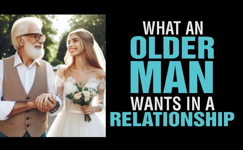 A senior man demonstrates what an older man wants in a relationship