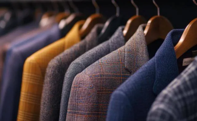 A collection of men's blazer jackets 
