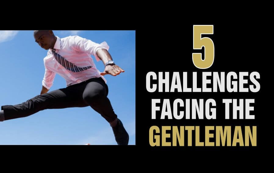 A man jumping a hurdle to demonstrate the challenges facing the modern gentleman