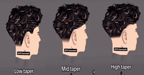 The high, mid and low taper crew cut